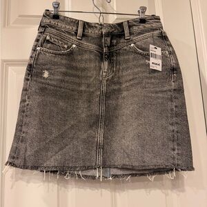 Mavi Women's Black/ Gray Denim Mini Skirt